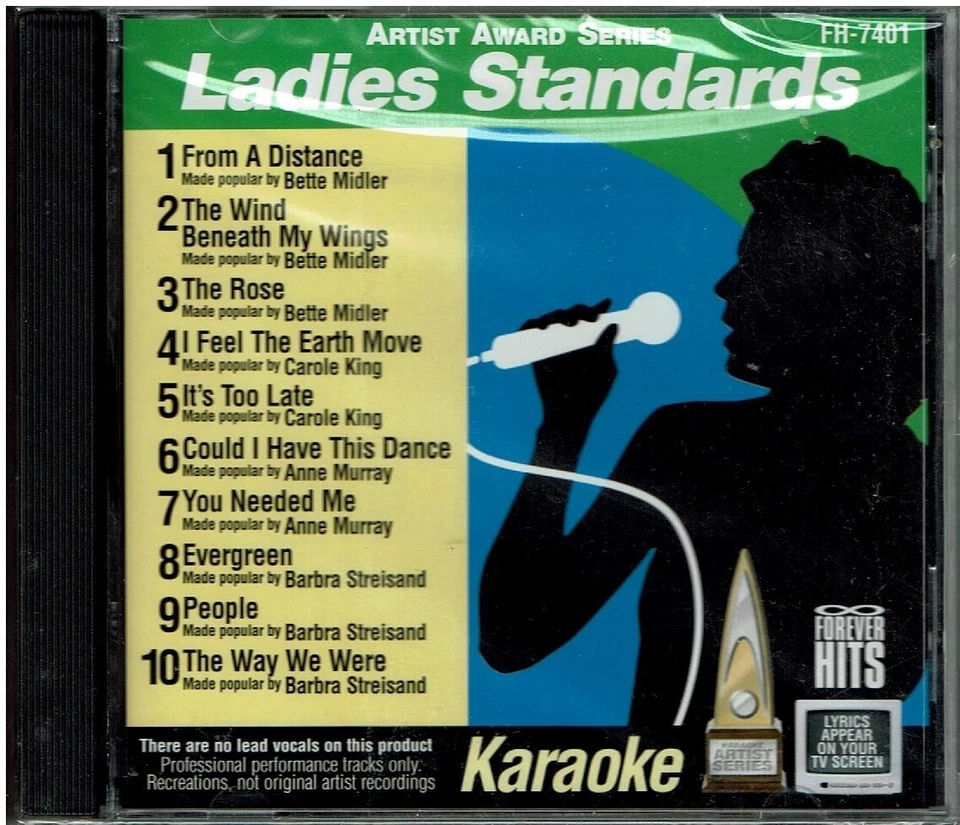 Karaoke CDG Ladies Standards Bette Midler CAROLE KING Anne Murray STREISAND - Image 1 of 1