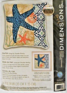#71-20075 DIMENSIONES "ESTRELLA DE MAR" PUNTA DE AGUJA ALMOHADA/KIT DE IMÁGENES - ¡NUEVO EN PAQUETE! - Imagen 1 de 3