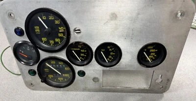 Custom Aluminum Generic Dash Panel W/ VDO Gauges from a 1975 Bricklin - Image 1 of 4