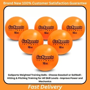 GoSports Pelotas de Entrenamiento con Pesas Béisbol/Softbol Entrenador de Lanzamiento Naranja - Imagen 1 de 6