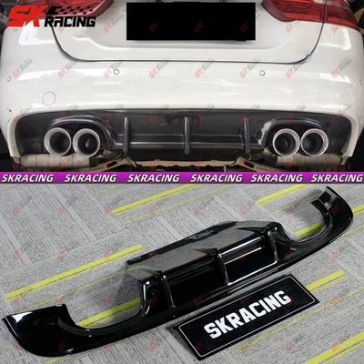 Compatível com Jaguar XF 2016-19 para-choque traseiro difusor lábio sem pintura FRP/fibra de carbono preto - Imagem 1 de 4