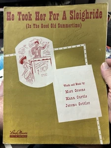J 1941 Carnival sheet music HE TOOK HER FOR A SLEIGH RIDE (Kansas Connection) - Picture 1 of 2