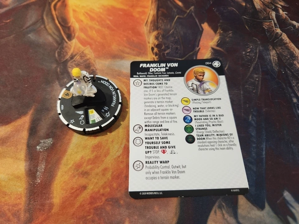 Marvel Heroclix 064 Franklin Von Doom Fantastic Four Chase Figure With Card - Image 1 of 1