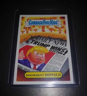 2017 Garbage Pail Kids Doomsday Donald #3a Nuclear Sticker Rare Trump Parody GPK - Image 1 of 3