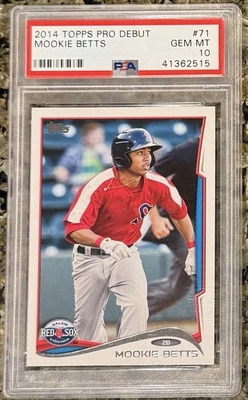 2014 Topps Pro Debut Mookie Betts #71 PSA 10 GEM MT  - Image 1 of 2