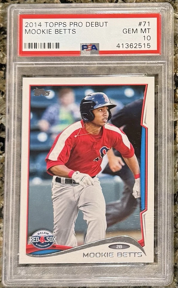 2014 Topps Pro Debut Mookie Betts #71 PSA 10 GEM MT  - Image 1 of 2