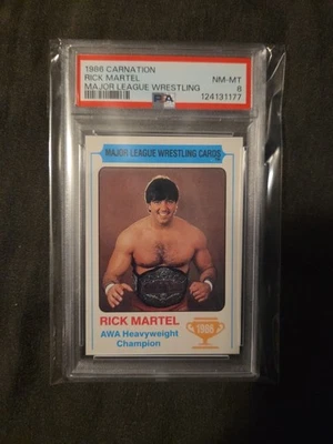 Rick Martel 1986 Carnation Major League Wrestling PSA 8 A Foto 1 de 2