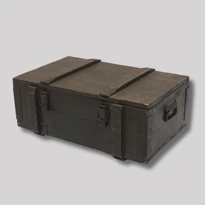 OWLHAUS Military Footlocker–Rustic Vintage-Style Wooden Army Trunk,Footlocker 30 - Picture 1 of 9