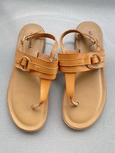 Sandali donna bianchi taglia 8,5 W Ansel colore cammello - Foto 1 di 9
