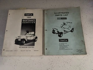 Service Repair Maintenance Manual 1994 Club Car DS Gas/Electric & 1991 Part List - Picture 1 of 8