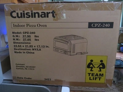 Cuisinart CPZ-240 комнатная портативная настольная печь для пиццы с аксессуарами - Изображение 1 из 4