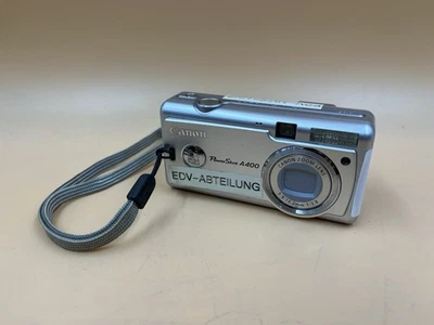 Canon PowerShot A400 Digitalkamera PC1080 3,2MP Silber 2,2x Optischer Zoom - Bild 1 von 2