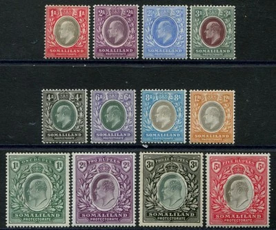 SOMALILAND PROTECTORATE 1904 TO 5R SG32/44 ( NO ½a) FRESH MINT - Image 1 of 2