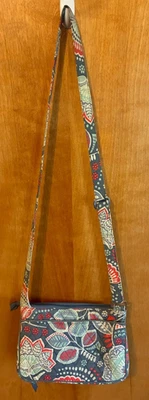 USED VERA BRADLEY LITTLE HIPSTER CROSSBODY BAG IN "NOMADIC FLORAL" PATTERN - Image 1 of 4