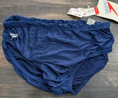 Винтажные мужские SPEEDO лайкры бикини трусы купальник купальный костюм темно-синий размер 34 - Изображение 1 из 4