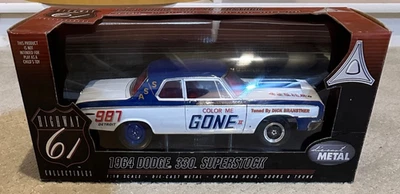 Highway 61 Collectibles 1964 Dodge 330 Superstock Color Me Gone 1:18 Diecast IOB - Image 1 of 4