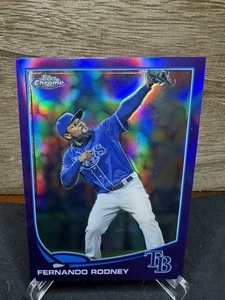Fernando Rodney 2013 Topps Chrome Purple Refractors #17 - Tampa Bay Rays - Picture 1 of 2