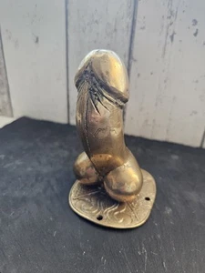 Brass Penis Phallic Door Knocker 300G - Picture 1 of 6