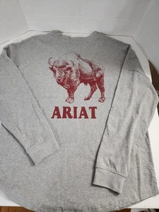 Ariat Herren Hemd Größe M Grau Oversized Farm Langarm Grafik - Bild 1 von 7