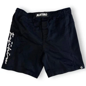 Jiujiteiro Fight Shorts XL Black Poly Blend 9" Inseam - Picture 1 of 8