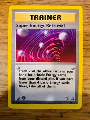 1st Edition Super Energy (89/111) Neo Genesis Set Rare Pokemon Card! - Image 1 of 2
