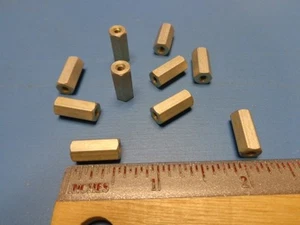 (10) NAS1831AC4B09 #4-40 x 9/16" Hex Female F-F Threaded 1/4" Standoff Aluminum - Picture 1 of 1