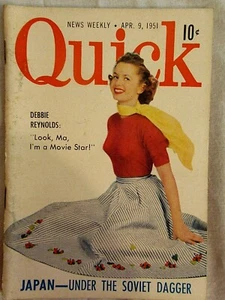 Quick News Weekly April 9,1951 Debbie Reynolds - Picture 1 of 2