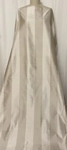 Exquisite Champagne/Cream Colored Stripes Italian Silk Dupioni Fabric By TheYd54 - Picture 1 of 10