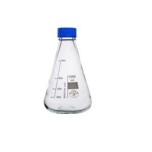 SIMAX CONICAL REAGENT BOTTLE WITH POURING CAP & RING -1000ML - LABORATORY BOTTLE - Picture 1 of 3