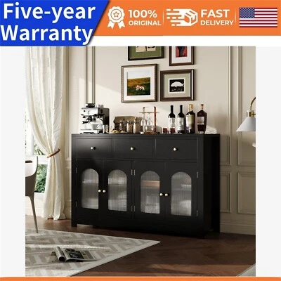 ✅Aparador Aparador Buffet Grande Granja con 4 Puertas y 3 Cajones para Comedor Foto 1 de 4