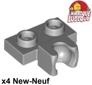 Lego 4x Plate Modified 1x2 boule attelage rotule tow ball socket gris 14704 NEUF - Picture 1 of 1