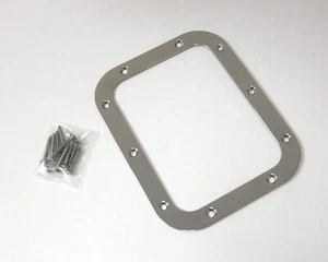Lokar Rectangular Floor Mount Shifter Boot Stainless Ring 70-SFR Polished - Foto 1 di 1