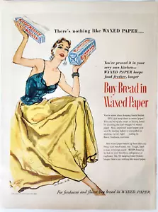 Pauline Trigere Fashion Cashwan Roth Waxed Paper Vintage 1954 Magazine Print Ad - Picture 1 of 7