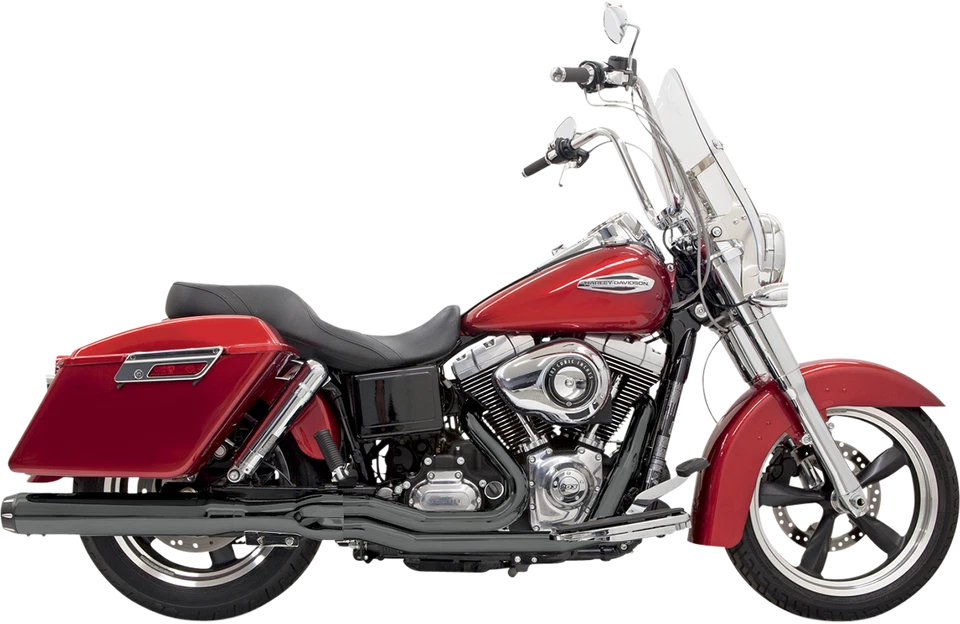 Bassani 2:1 Exhaust - Black - Harley-Davidson Dyna Switchback 2012-2016 - 1D28RB - Image 1 of 1