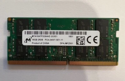 Micron 16GB 2RX8 PC4-2400T DDR4 1.2v CL17 SODIMM LAPTOP MEMORY - Image 1 of 2