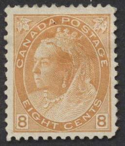 Canada #82 8c Victoria Numeral F-VF Centered Mint OG Hinge Remnants - Picture 1 of 3