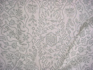 6-1/4Y Lee Jofa 2010155 New Shiraz Bay Green Linen Medallion Upholstery Fabric - Picture 1 of 4