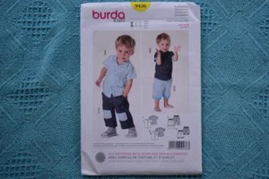 #9436 BURDA KIDS Sewing PATTERN SHIRT & PANTS. Size: 6m-3yrs UNCUT. - Picture 1 of 1