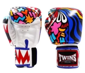 Guantes de Boxeo Especiales Gemelos Cuero Muay Thai MMA FBGVL3-62 Hechos TH Talla 10-16oz - Imagen 1 de 15