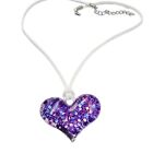Sequins Exaggerated Heart Pendant Necklace Sequins Big Heart Collar Chain Choker