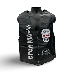 Stone Cold Steve Austin Custom Vest Texas Rattlesnake WWE/WWF Unsigned - Picture 1 of 2
