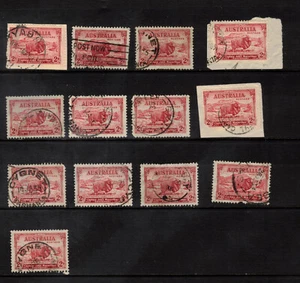 1934 Macarthur Death Centenary Australian Stamps - Used lot of 13 - Free Post - Picture 1 of 1