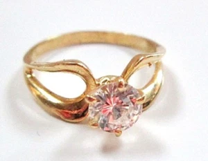 Precioso ANILLO DE COMPROMISO ORO AMARILLO 14K real talla 6,25 - Imagen 1 de 12