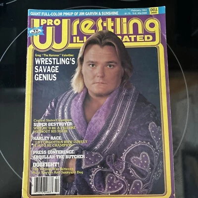 Vintage Dell Pro Wrestling Illustrated Magazine February 1984 Issue With Poster - Image 1 of 2