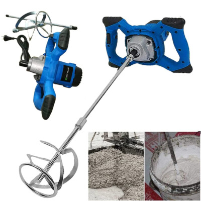 Akku Betonrührer 380W - Elektrischer Rührwerk Mit 2 Akkus Für Zement Und Farbe