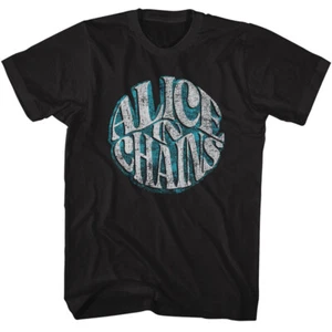 Alice In Chains Chalk Circle Name Logo Men's T Shirt Rock Band Tour Merch - Picture 1 of 5