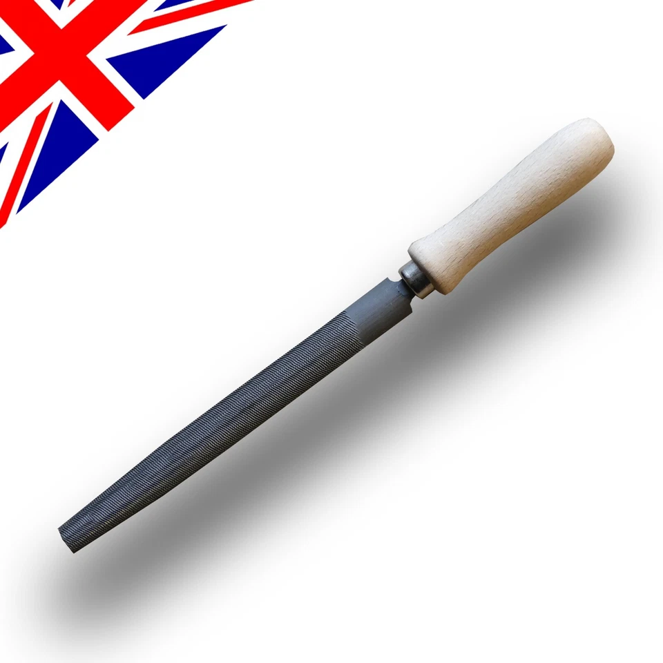 6" 150mm Half Round File Bastard Engineers File (with Wooden Handle fitted) - Image 1 of 1