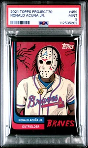 2021 Topps Project 70 #459 Ronald Acuna Jr by Jeff Staple PSA 9 Friday 13th - Bild 1 von 2