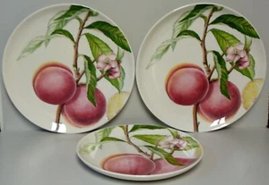 Portmeirion EDEN FRUIT 3 Piezas Cena Ensalada Set MELOCOTONES 2 CENAS 1 ENSALADA - Imagen 1 de 4