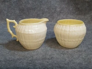 Belleek Sugar and Creamer - Picture 1 of 5